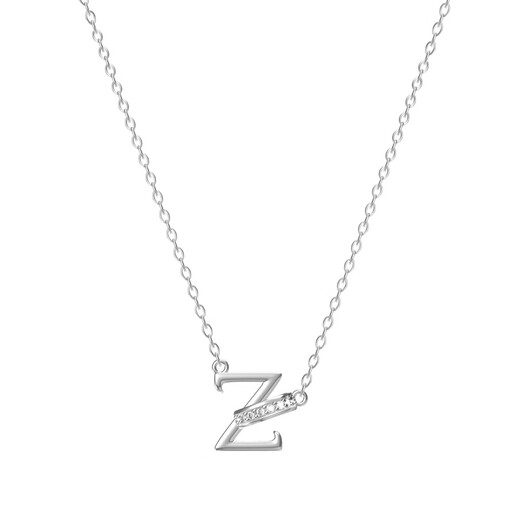 Yingtang Old Phoenix 999 original diamond 26 letter necklace for women 2025 new niche light luxury titanium steel non-fading collarbone Z
