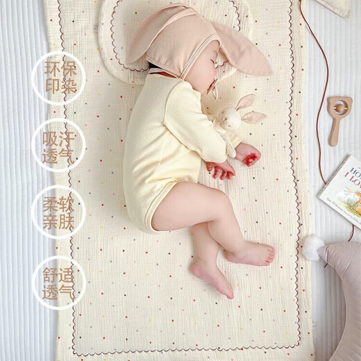 Colchón de cunas de kindergarten baby baby colch colchón para niños colchón de algodón puro colchón lavable de algodón dos paquetes: colchón de almohada de oso naranja + colchón de colchón