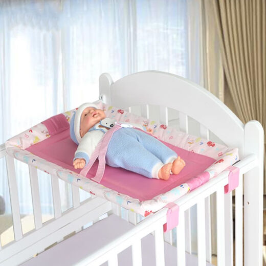 Parent-child elephant baby changing table foldable play bed crib wooden bed special universal baby BB changing table care table Dudu powder