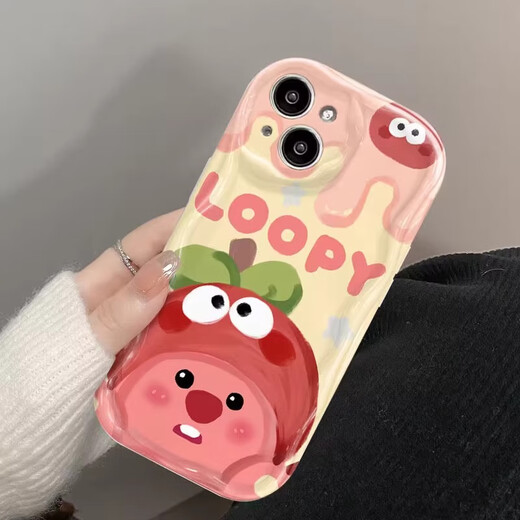 OUOETY山竹海狸适用iphone14promax手机壳苹果15pro创意12mini卡通11情 奶油纹-古董白[BLNYW3523海狸] iPhone16