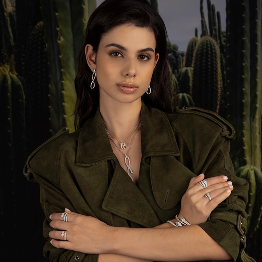 APM Monaco Green Eyed Snake Open Ring Ring Fashion Accessories Jewelry Gift for Girlfriend