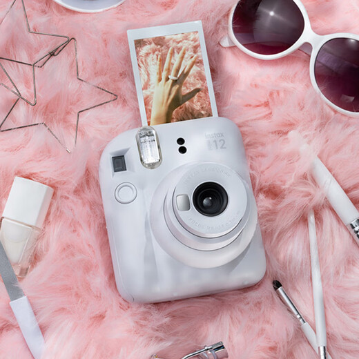 Fuji (FUJIFILM) instant camera mini12 camera mini11 upgraded photo paper one-time imaging photo birthday gift Mini12 Jasmine White International version Mid-Autumn Festival gift