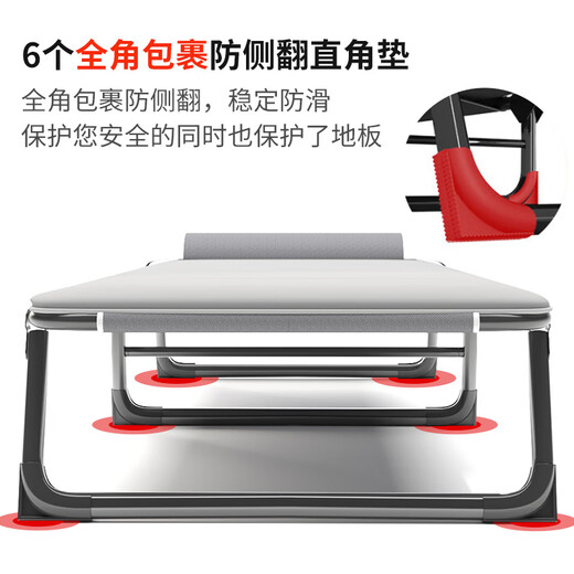 
Gangyi Home Folding Singles People Lunch Recliner Folding Chair Folding Camp Bed Office Nap Simple Accompanying Bed Lunch Recliner Comfortable Cotton