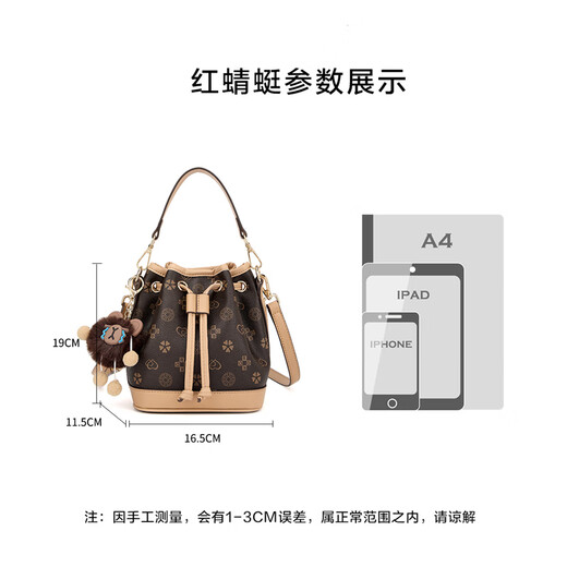 Red Dragonfly Bag Women's Bag 2025 New Bucket Bag Crossbody Single Shoulder Handbag Bag Gift Gift Box for Girlfriend's Birthday Gift Box