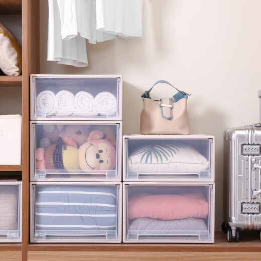 Rimier Schubladen-Aufbewahrungsschrank für Kleidung, Zuhause, Kleiderschrank, Aufbewahrungsbox, Kunststoff-Aufbewahrungsschrank, Kleidungsorganisation, Aufbewahrungsbox F3523, Tiefe 47 x Breite 35 x Höhe 23, verdicktes Modell, eine Packung