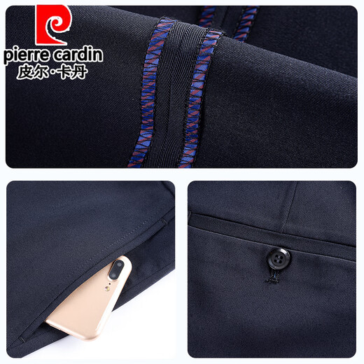 Pier-pantalon en laine Cardin Permi le printemps masculin 2025 Pantalon droit lâche pour personnes d'âge moyen et âgées, pantalon long anti-rides sans rides et repasser, gris foncé 9901 [laine épaisse 丨] 29 (2 pieds 2 tour de taille) 73 cm