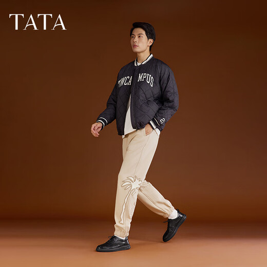 他她TATA英伦商务休闲皮鞋男季VXQ01CM3 黑色 40