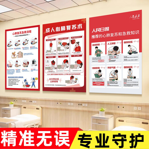 ͏⁩⁠͏⁩⁠姒桀海姆立克急救法婴儿挂图墙贴海报画儿童心肺复苏家用安全知识墙贴 Q3881心肺复苏 款10【40x60cm木