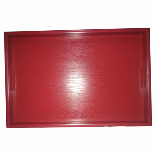 Plateau ménage en bois rectangulaire japonais Plaque rouge en bois Assiette de mariage Plaque de pain de toast de mariage assiette de bonbons rouges plaque plate: 3524cm
