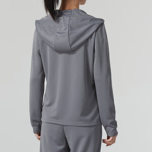 斯凯奇（Skechers）套装女 运动服连帽外套夹克 跑步健身训练长裤休闲裤直筒裤裤子 灰色两件套/连帽外套+长裤 XS