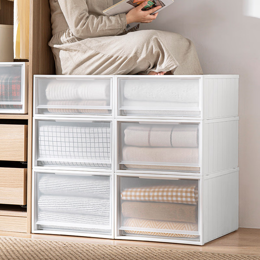 Yonghuan Storage Box Drawer Clothes Wardrobe Storage Box Underwear Storage Box Transparent Organizing Box 9234 Depth 54 Width 45 Height 29 Three packages are popular and popular in the store owner's recommendation
