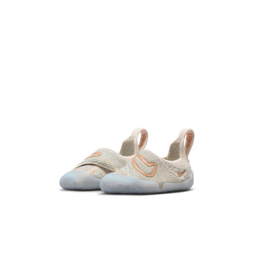 Nike infant and child easy to put on and take off sports shoes Velcro winter fly knitting for boys and girls NIKE SWOOSH 1 FB3244 301 foam mint green/pink orange/aluminum blue/pink purple 22