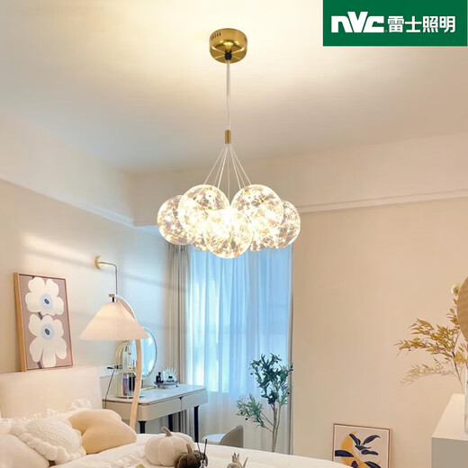 雷士（NVC）2025新款客厅吊灯满天星餐厅灯卧室灯全铜北欧轻奢大气客厅主灯J3 升级护眼光源-Ra9712头92cm-三