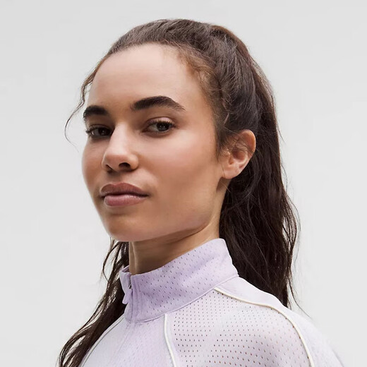 lululemon women's jacket 25 new products summer women's sports jacket mesh full zipper training long-sleeved sun protection clothes lavender purple/Lavender Frost S