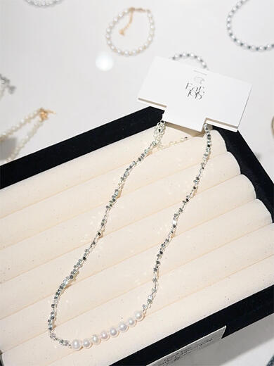 LZJV1105 Korea Dongdaemun Earlobe empfohlen Perlen Halskette High-End Colarbone Kette
