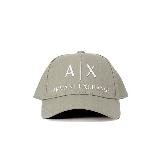Armani (ARMANI) AX new product Men's/Women's neutral hats, baseball caps, Chinese Valentine's Day gifts 954039 CC513 U6167 Khaki Green AX embroidery