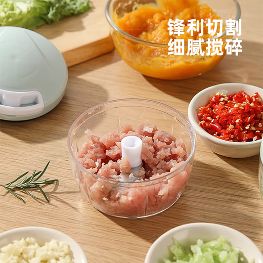 Fat Donglai purchases garlic mashed artifact, garlic puller, garlic crusher, small garlic, manual garlic crusher, manual garlic stirrer - green 200ml