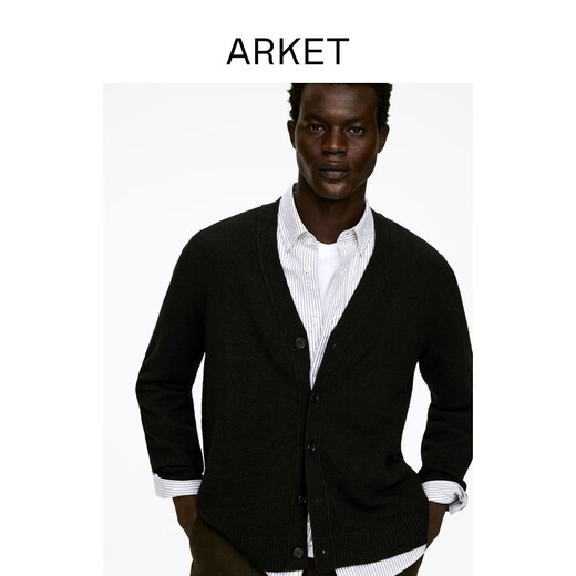 ANKET MEN'S WEOLLE WOLLE MIGELEKTEN CLASSIGKEIT LANGELEVE V SALTE MORK MILGAN HALL HAST NEUER STYLE 1268183005 Schwarz M 175/100a