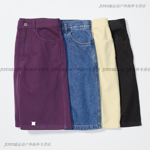Uniqlo women's denim style Bermuda shorts/washed products medium pants 25 spring and summer new style 476946 09 black one size 15054A
