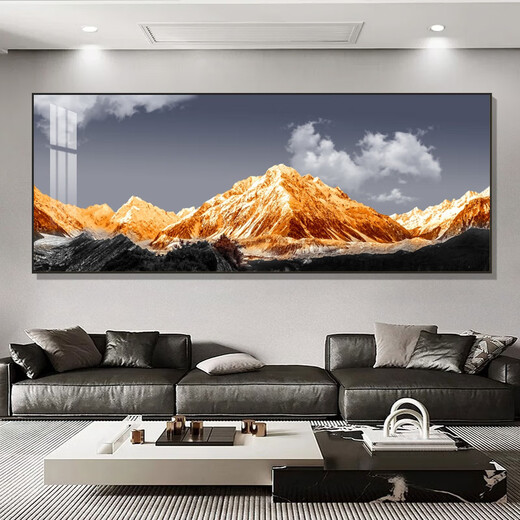 Zoci Wohnzimmer Dekoration Gemälde leichte Luxus High-End-Gemälde Buddhistische Sonnenschein Rücken gegen Jinshan-Bettmalerei-Gemälde Büro zurück gegen CT-3524-Backed von Jinshan Gloss Glass Fertiger Produkt (95% der Kunden wählen 12