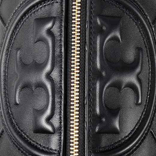 Tory Burch Tsang Liboqi Fleming Brand Logo Schaffell Zylinderbeutel Griff Umhängetasche Medium Frauenbasis -Pack (Bag + Staubbeutel)