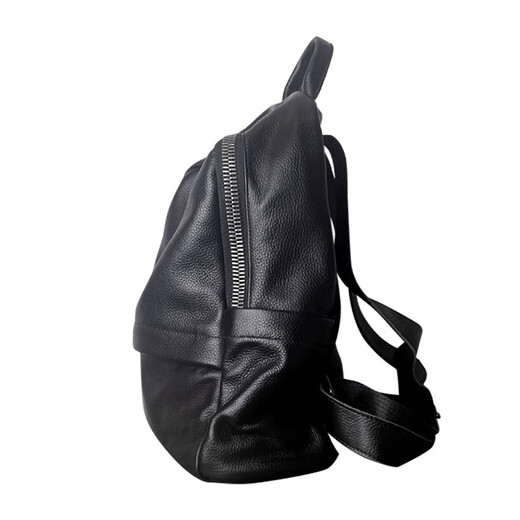OULUCHI (OULUCHI) Cuir sac à dos 2025 Nouvelle couche de tête de grande capacité Cowe Cowe Fowting Business Trip Sac à dos En cuir en cuirbag de classe Black 33 * 14 * 38cm