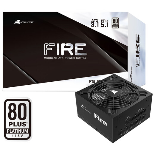 Great Wall rated 850W F8 Platinum full module power supply (ATX3.1 standard/native PCIe5.1 interface/automatic start/stop/full voltage/lightning acceleration)
