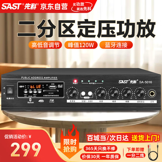 SAST (SAST) Fixed Spannung High Power Bluetooth-Verstärker 100W öffentlicher Broadcast-Verstärker-Decken-Sound-Säulenlautsprecher Wandmontage Audio Store Meeting Home Theatre Kombination Zwei-Zonen-Soundkontrolle