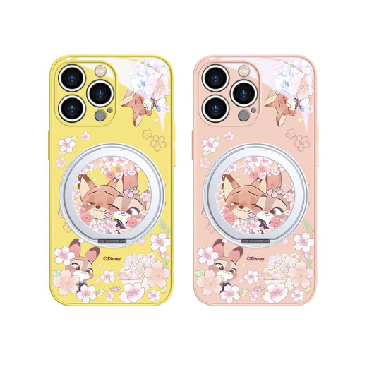 OUIO适用华为小米苹果16手机壳磁吸带支架iPhone15迪士尼14plus朱迪尼 质感黑朱迪尼克-ZBL12149H 小米14Pro
