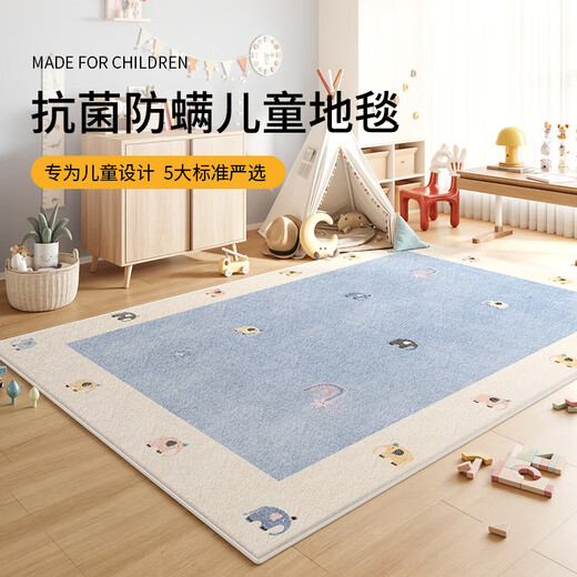 Y U-LIVE carpet children's room dopamine living room baby crawling mat reading area room cute girl's bedroom bedside mat S imitation cashmere-Rainbow Pony 140cm*200cm