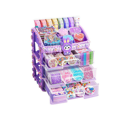 Inkxi Cream Glue Guka Sticker Set Full Set Toys Girls Six Years Old Children's Birthday Gift Cool Kaguka Guka Guka Guka Cream Glue Guka 1276-piece Set (Purple Four-layer Collection