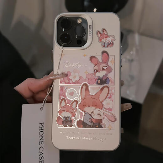 OLPAY flower viewing Judynik suitable for Apple 16pro matte color silver Huawei mate cartoon mobile phone case iphone15p transparent white-GH9214 flower viewing Judynik Honor Magic6Pro
