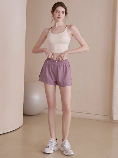 Sports Bra Yoga Wear Color Splicing Beautiful Back Sling Quick-drying Shockproof Pilates Fitness Sports Bra Ivory White Sling M 80-105Jin Jin equals 0.5kg