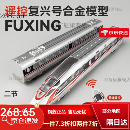 复兴号高铁动车组模型超长电动遥控仿真合金和谐火车轨道儿童玩具 【遥控套装】单节高铁+1.6米轨道