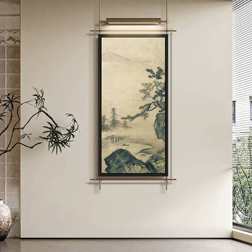
Yonghuan New Chinese style living room sofa background wall hanging painting landscape landscape style four-link combination restaurant corridor decoration painting g style 68178cm picture frame 58112cm no light