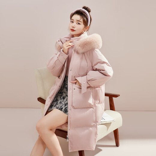 Flying in the snow Cheng Yi recommends the new autumn and winter fox large fur collar versatile warm fashion versatile windproof multi-color down jacket
