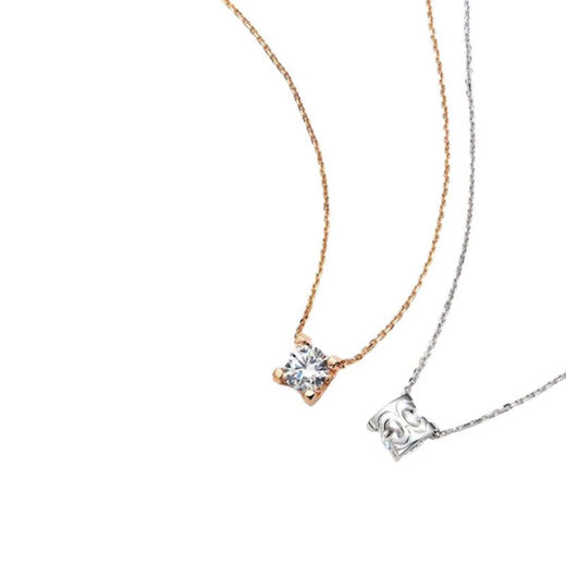 Chili 925 sterling silver diamond necklace for women rose gold color gold pendant bull head claw set diamond set chain 750 real diamond clavicle chain silver necklace