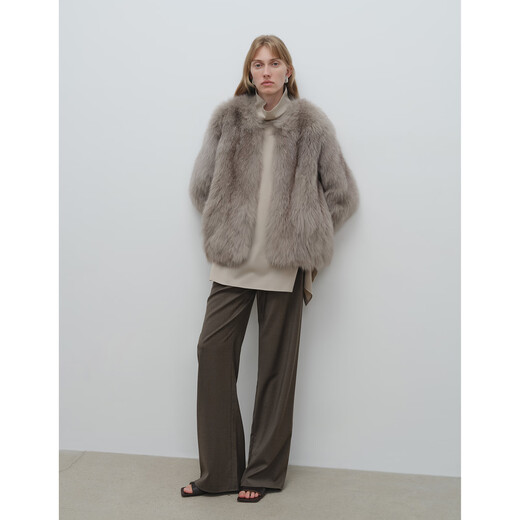 MSBEAST MISS BEAST IMPORTÉ FINLANDE FOX KANMAO TRIANGLE COLLAR MOTE FURS HIVER Femme | Waviva North Island Deep Carbon Grey L