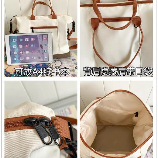 Rucksack Multifunktionaler Pendler-Pendelbeutel Handtasche Reisetasche große Kapazität Student Rucksack One-Shoulder Crossbody Reisetasche Pink Belt Anhänger (mit Schultern + Crossbody + Hand)