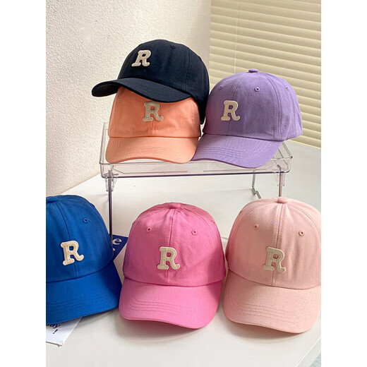 Ultraman Children's Hat Spring and Autumn R Letters 2025 New Baseball Cap Boy Baby Fashion Baseball Cap Sun Hat 2# Rose Red Mesh Breathable Model 2-15 Years Old All Size