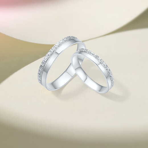Saturday Fortune (ZLF) PT950 platinum ring men's and women's car flower shiny platinum couple ring size 12-3.46g