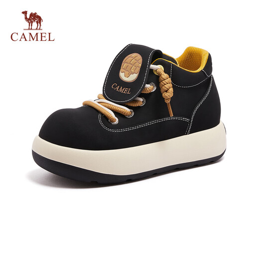Camel (CAMEL) pineapple yellow boots for women can be salty and sweetened to increase the height Casual work boots L25W255014 Black 37