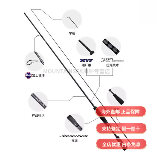 达亿瓦（DAIWA）25款大蜘蛛路亚竿鲈翘鳜鱼泛用路亚远投竿 682m 21款CS Q XB-ST2.03米
