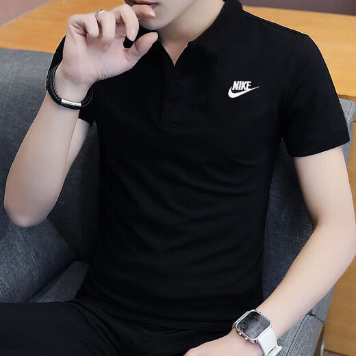 Nike (NIKE) T-shirt men's 25 summer new sportswear casual fashion training breathable lapel polo shirt short sleeve FN3895-010/big/show photos and return 5 S