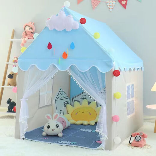 Gu Jianmu Zelt Kinder Indoor Game House Small House Castle Princess House Schlafhaus Traum Luxushaus rosa Zelt (PVC Pole) Zelt (Geben Sie Farbflagge)