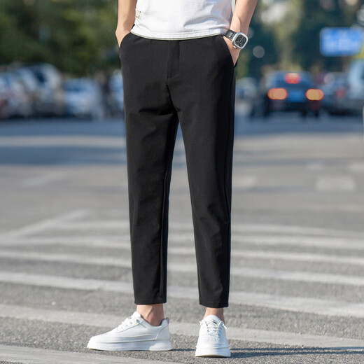 
Jiumuwang khaki nine-point pants men's summer slim ice silk straight versatile thin pants men's 2025 new casual pants khaki-Y9905 khaki-Y9905 28
