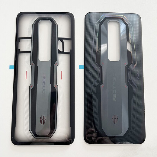 VYOPBC适用于红魔7S后盖玻璃NX679S手机后壳外壳电池盖背壳后屏 红魔7S后盖暗夜骑士+镜片 配工 外壳