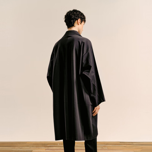 Эскиз мужская осень 2024 Новое поступление ветровка свободная с длинным рукавом с лацканами H Тип 9O8912950 001 Черный S