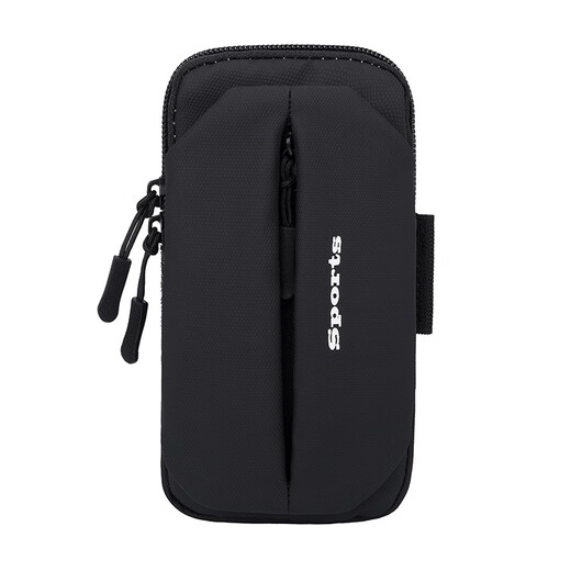 TFO running arm bag, men's and women's sports arm bag, wrist bag, fitness mobile phone bag, lightweight cycling bag, black