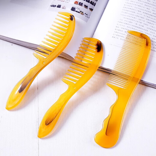 Pet life beef tendon comb long hair wooden comb for hair smoothing household anti-static cat and dog comb 2 combs - beef tendon type